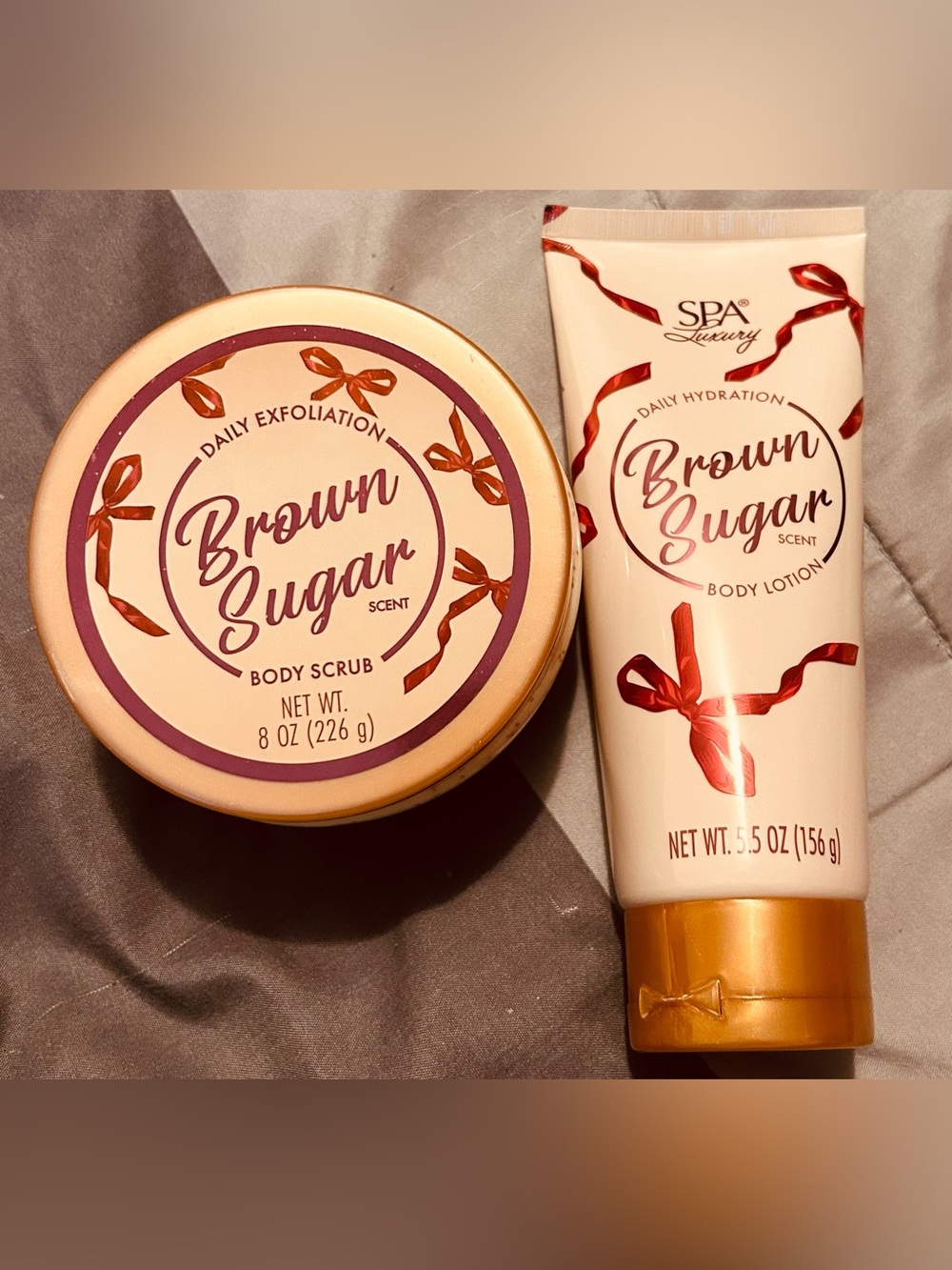 Brown Sugar Body Scrub & Lotion Set - Brown